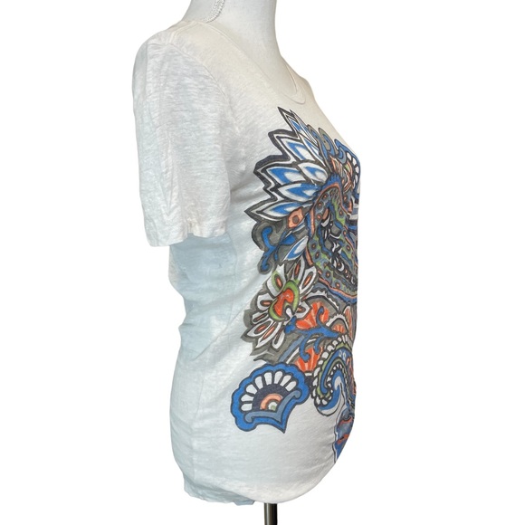 J. Crew Lightweight Paisley Short Sleeved T-Shirt.  Size XS - Picture 2 of 6